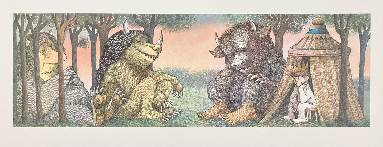 Where The Wild Things Are: King Max (Print) art by Maurice Sendak Art at The Illustration Art Gallery