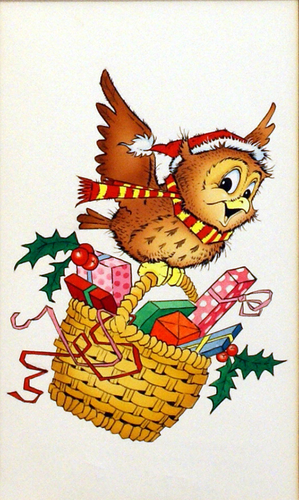 Christmas Basket (Original) art by Simon Art at The Illustration Art Gallery