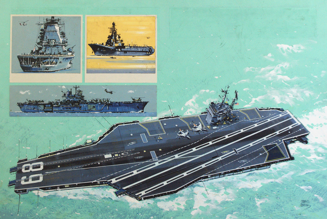 USS Nimitz (Original) (Signed) art by John S Smith at The Illustration Art Gallery
