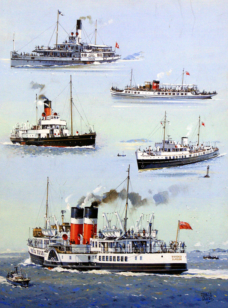 Veteran Steam Ships (Original) (Signed) art by John S Smith Art at The Illustration Art Gallery