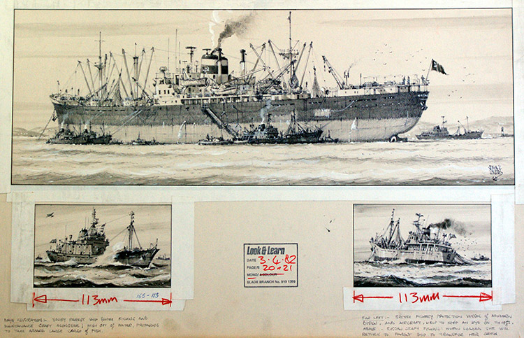 Soviet Fishing Task Force (Original) (Signed) by John S Smith at The Illustration Art Gallery