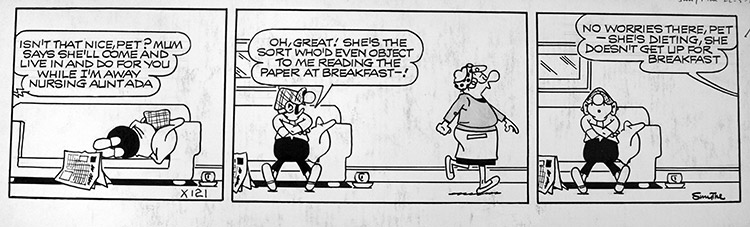 Andy Capp Breakfasts (Original) (Signed) by Reg Smythe at The Illustration Art Gallery