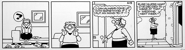 Andy Capp daily strip 22nd January 1992 (Original) (Signed) by Reg Smythe Art at The Illustration Art Gallery