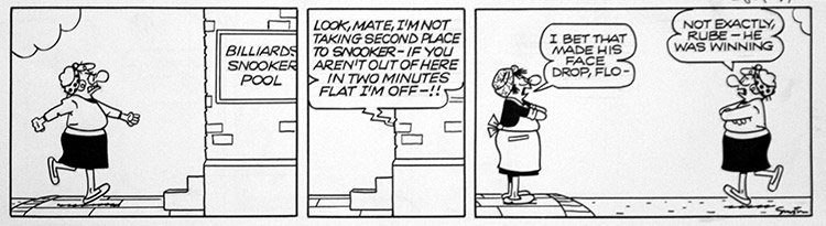 Andy Capp daily strip 28th April 1991 (Original) (Signed) by Reg Smythe Art at The Illustration Art Gallery