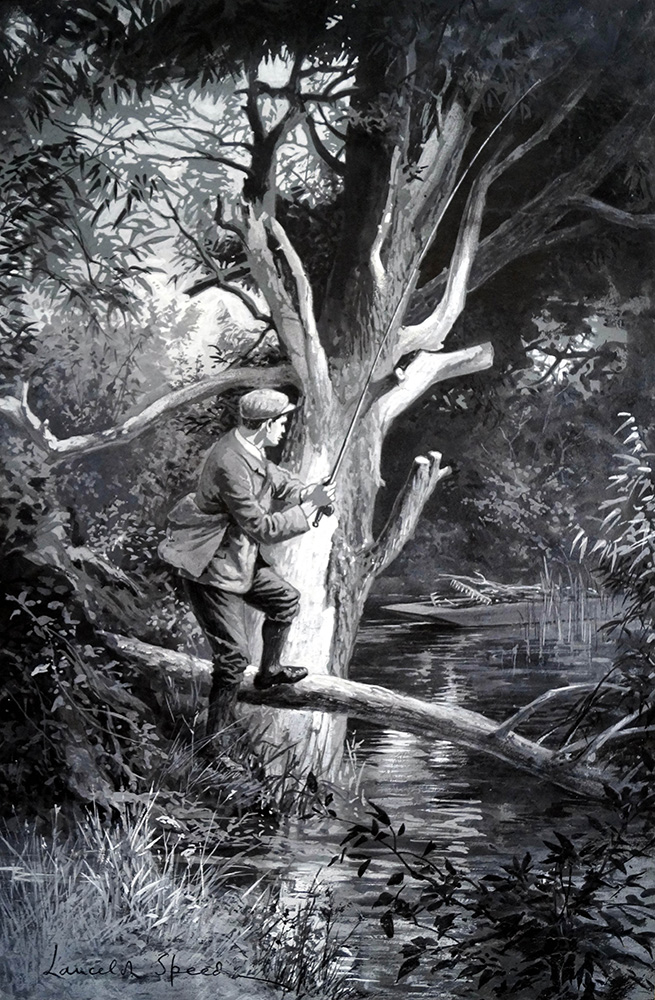 Gone Fishing (Original) (Signed) art by Lancelot Speed Art at The Illustration Art Gallery