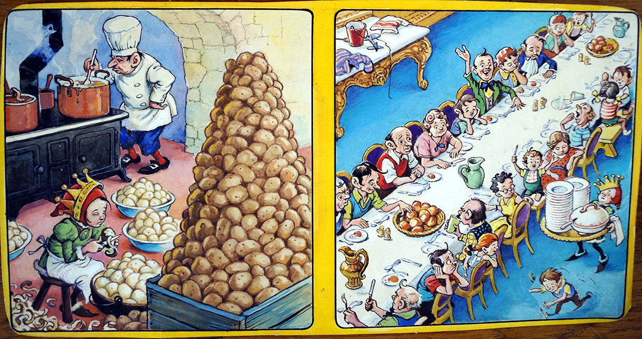 Norman Gnome: Dinner Service (Original) art by Geoff Squire at The Illustration Art Gallery