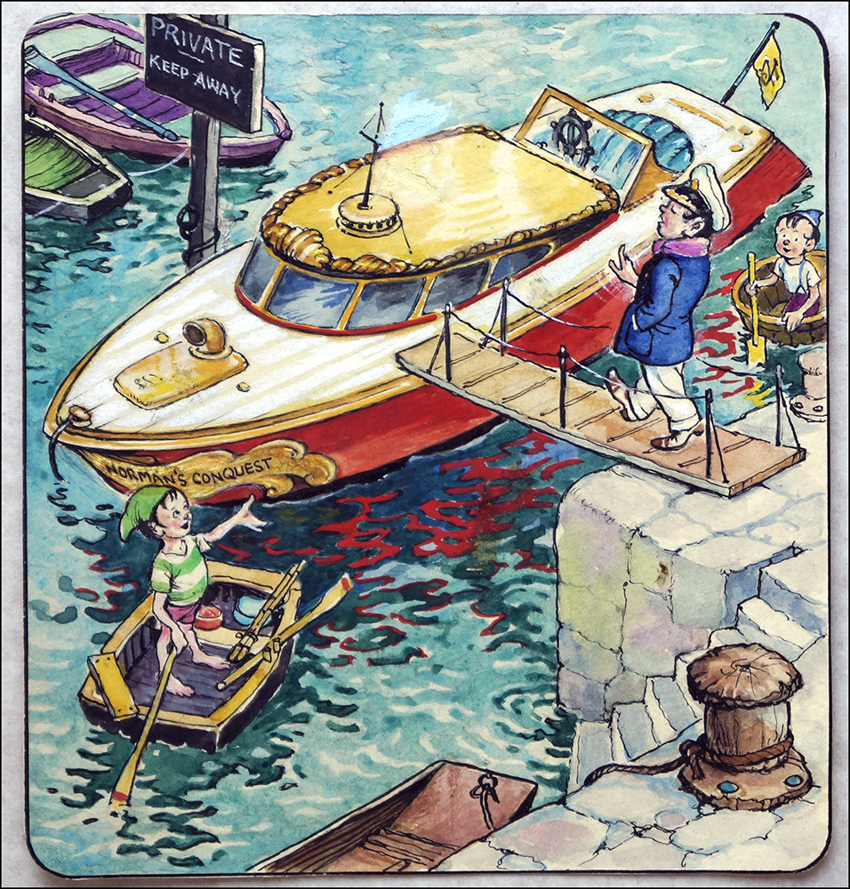 Norman Gnome - All Aboard (Original) art by Geoff Squire Art at The Illustration Art Gallery