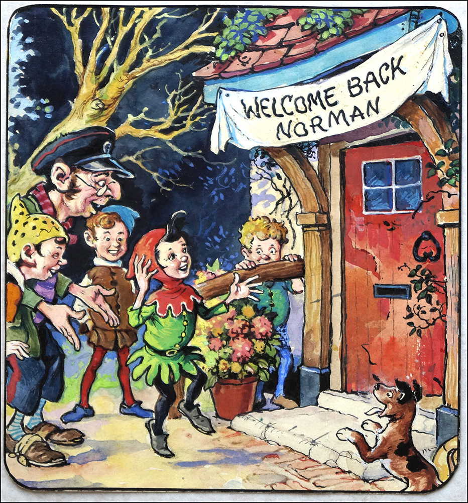 Norman Gnome - Welcome Back (Original) art by Geoff Squire at The Illustration Art Gallery