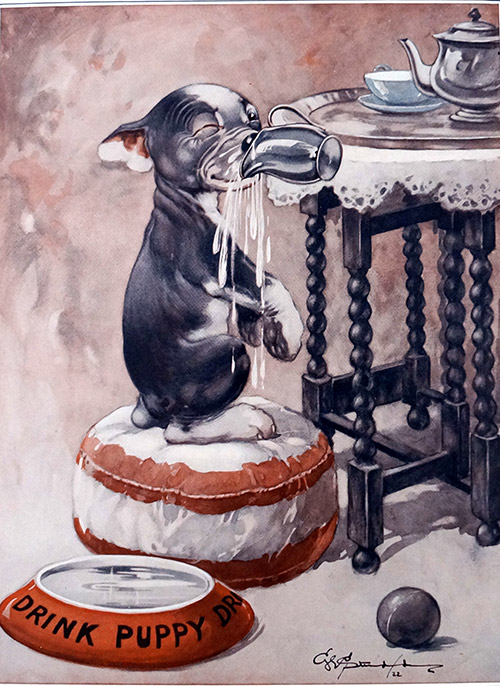 Bonzo the Dog: You Simply Must Save Water (Limited Edition Print) by George E Studdy at The Illustration Art Gallery