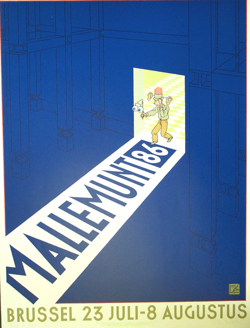 Exhibition Poster, Mallemunt 86 (Print) by Joost Swarte at The Illustration Art Gallery