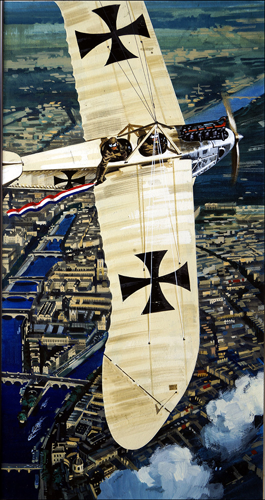 The First Bombs Over Paris (Original) art by Ferdinando Tacconi Art at The Illustration Art Gallery