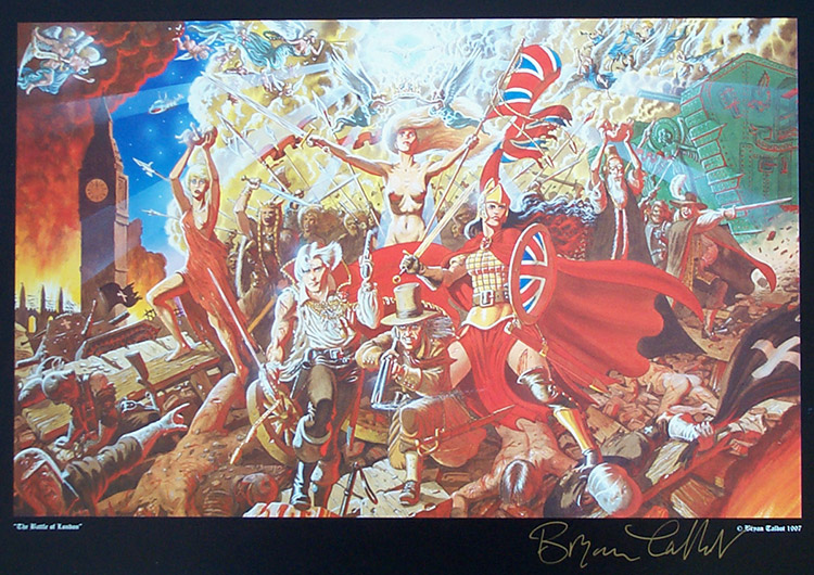 Britannia 'The Battle of London' (Print) (Signed) by Bryan Talbot at The Illustration Art Gallery