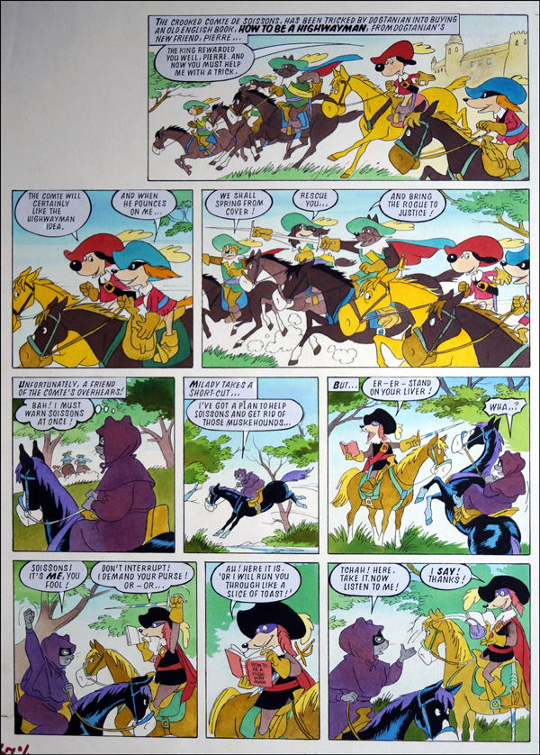 Dogtanian - Stand On Your Liver (TWO pages) (Originals) (Signed) by Dogtanian (Titcombe) at The Illustration Art Gallery