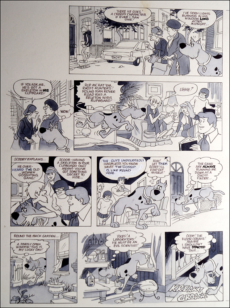 Scooby Doo: Skeleton - Complete Gag (TWO pages) (Originals) art by Scooby Doo (Titcombe) at The Illustration Art Gallery