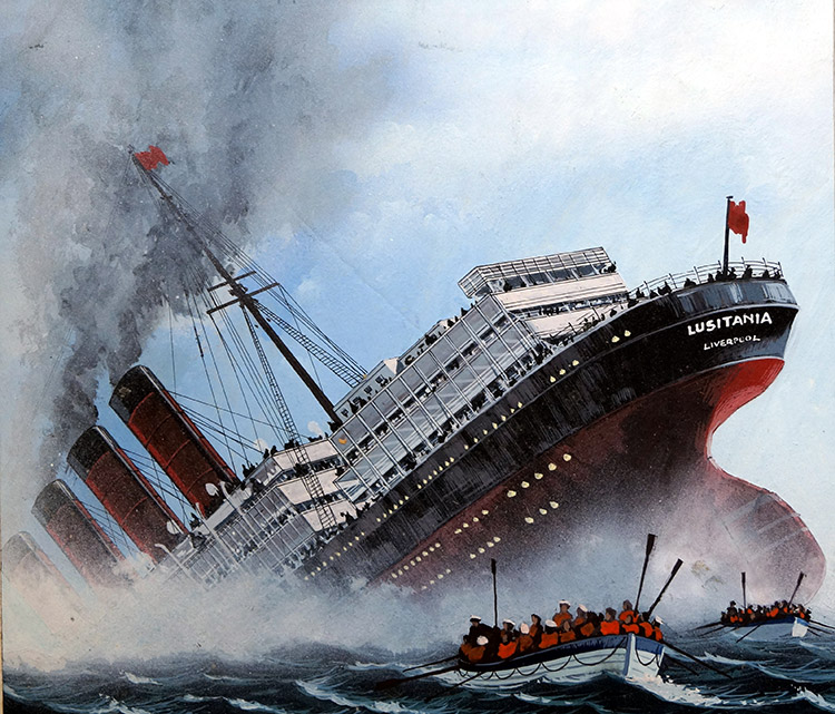 Image result for sinking of the lusitania