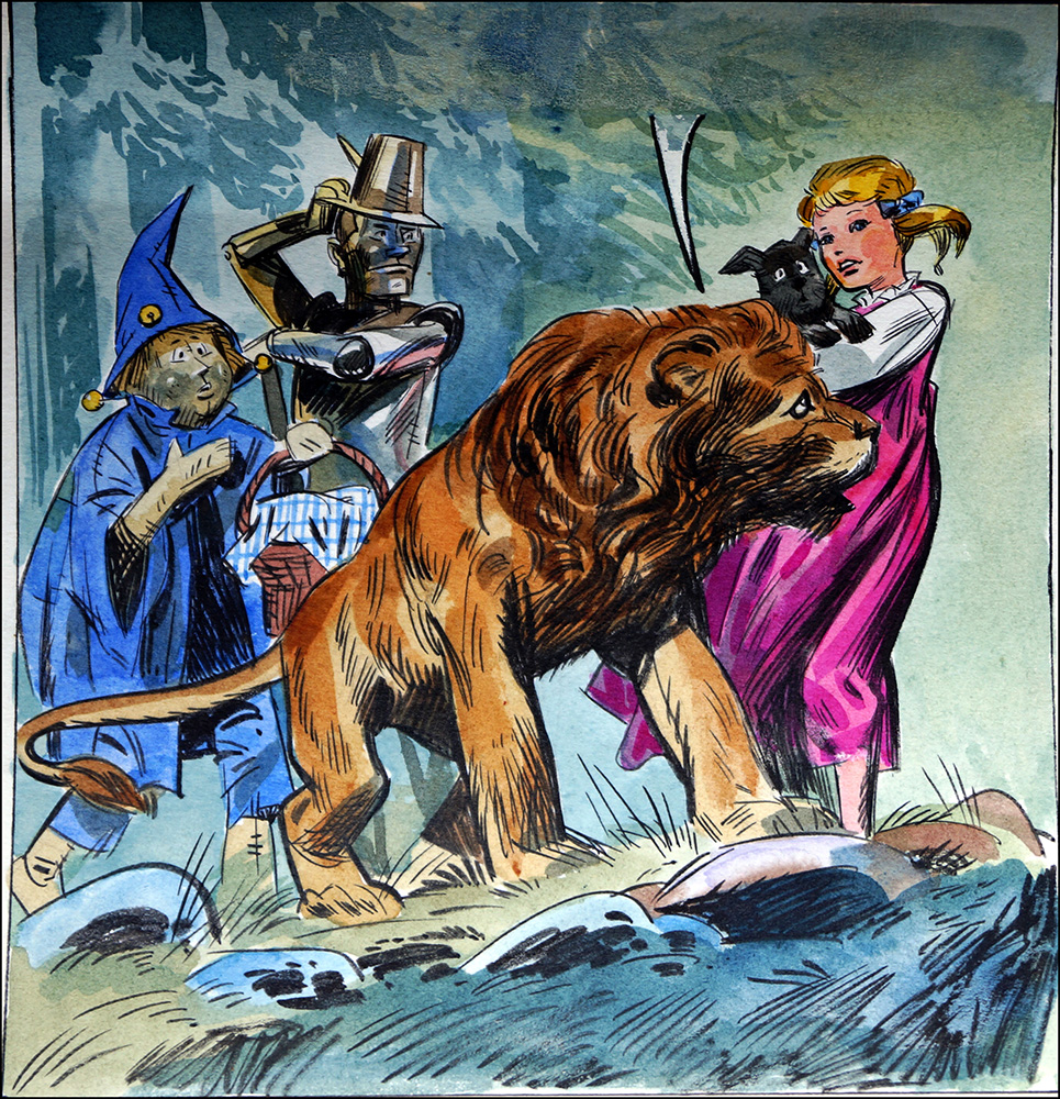 Wizard of Oz - A Talking Lion (Original) art by Wizard of Oz (Giorgio Trevisan) at The Illustration Art Gallery