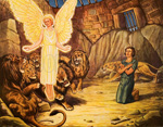 Daniel in the Lion's den (Original Macmillan Poster) (Print)