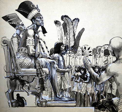 The Pharaoh Who Abolished the Gods (Original) by Clive Uptton at The Illustration Art Gallery