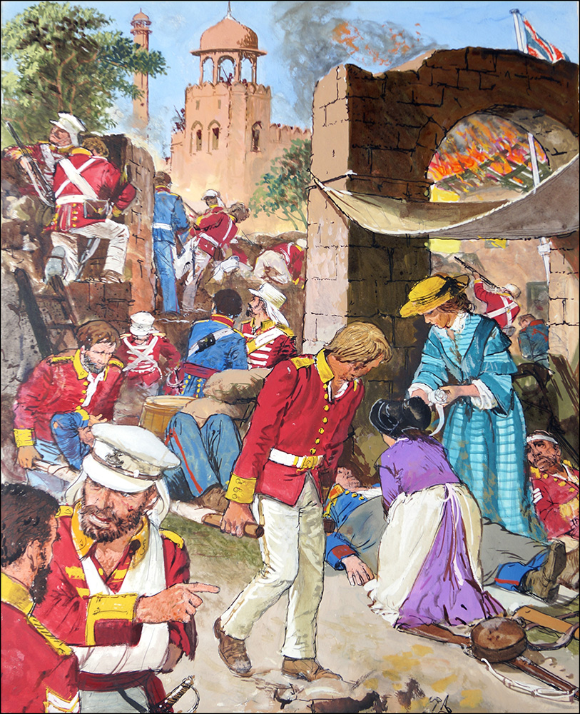 Indian Mutiny - Cawnpore (Original) art by Clive Uptton at The Illustration Art Gallery