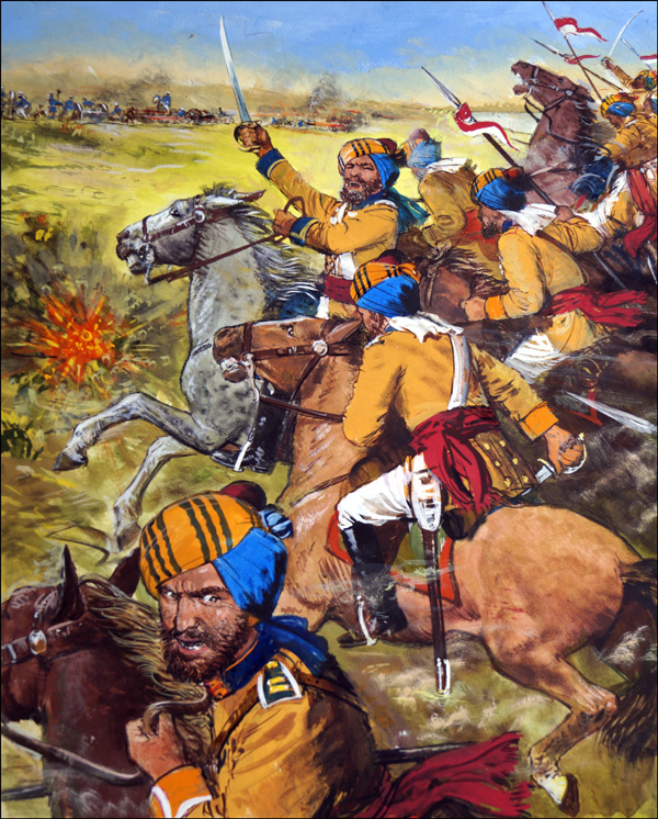 War in The Punjab (Original) by Clive Uptton Art at The Illustration Art Gallery