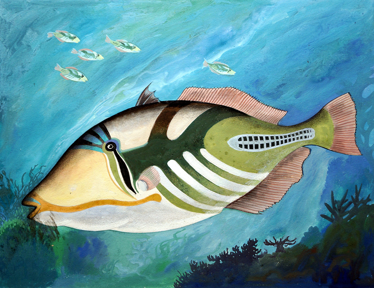 Tropical Fish (Original) art by Clive Uptton at The Illustration Art Gallery