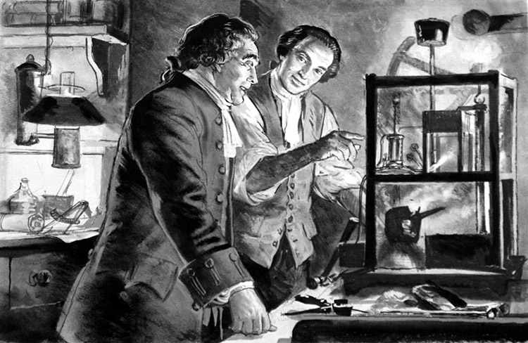 James Watt (Original) by Clive Uptton Art at The Illustration Art Gallery