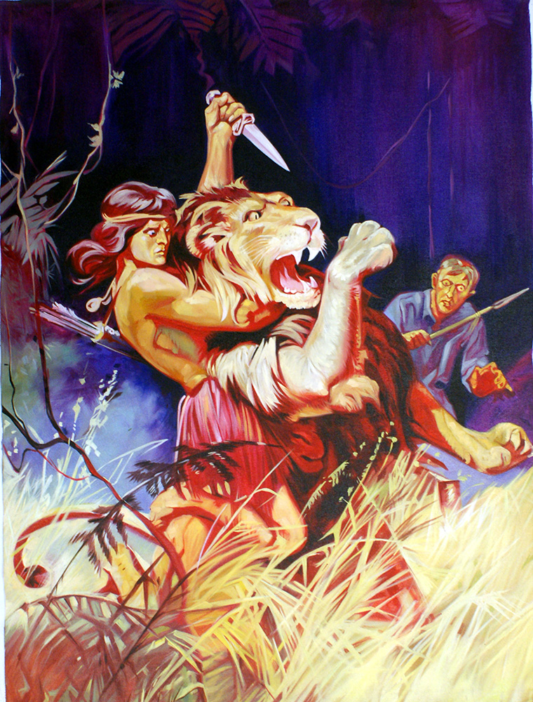The All Story Tarzan cover recreation (Original) art by Vet Art at The Illustration Art Gallery