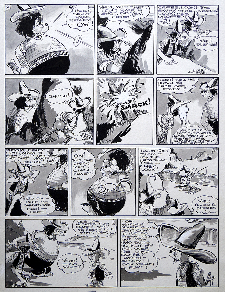 Sheriff Fox British Golden Age Comic Art: Salty Cuss (Original) art by William A Ward at The Illustration Art Gallery