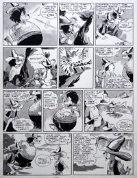 Sheriff Fox British Golden Age Comic Art: Salty Cuss (Original)