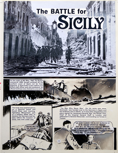True War 3 page 3: Sicily (and Adolf Hitler) (Original) by Jim Watson at The Illustration Art Gallery