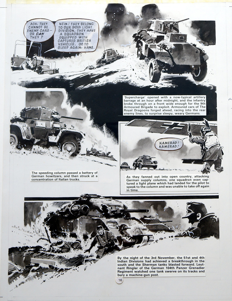 True War 1 page 16: Montgomery of Alamein (Original) art by Jim Watson at The Illustration Art Gallery