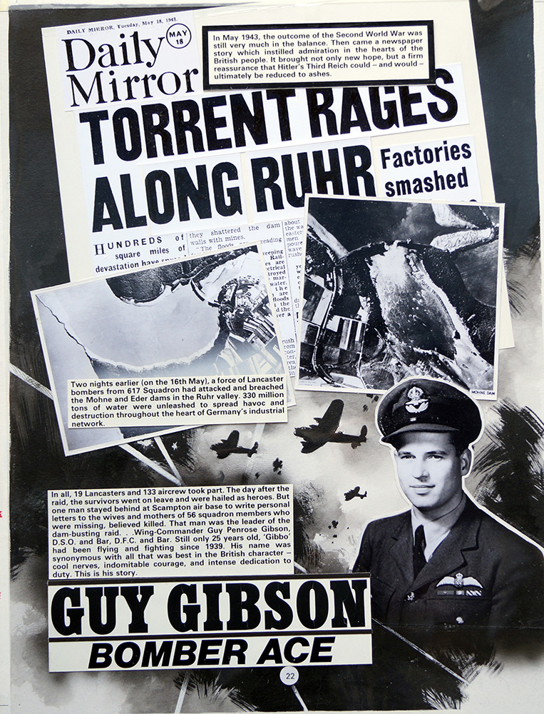 True War 3 page 22: Guy Gibson Bomber Ace (Original) art by Jim Watson Art at The Illustration Art Gallery
