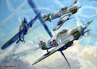 Aeroplanes - Tank Busting Hurricanes art by Robert Barnard Way