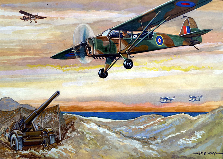 Aeroplanes - Auster (Original) (Signed) by Robert Barnard Way Art at The Illustration Art Gallery