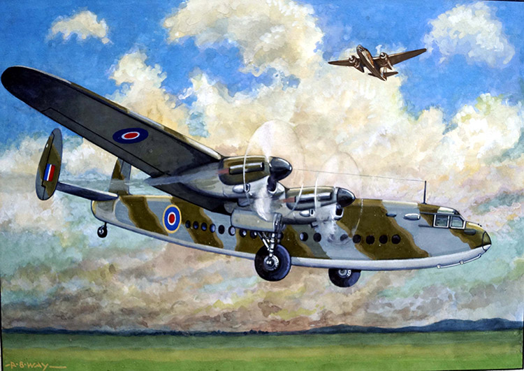 Aeroplanes - Avro York (Original) (Signed) by Robert Barnard Way Art at The Illustration Art Gallery