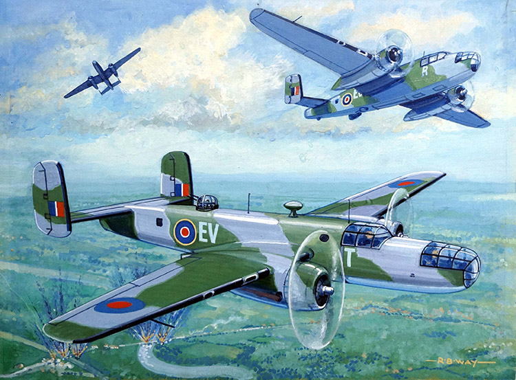 Aeroplanes - Day Bombers (Original) (Signed) by Robert Barnard Way Art at The Illustration Art Gallery