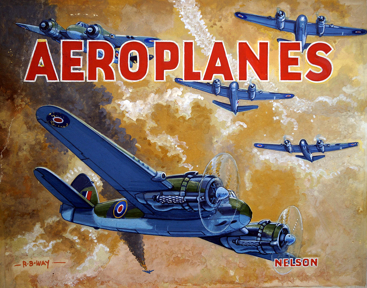 Aeroplanes - Front Cover (Original) (Signed) art by Robert Barnard Way Art at The Illustration Art Gallery
