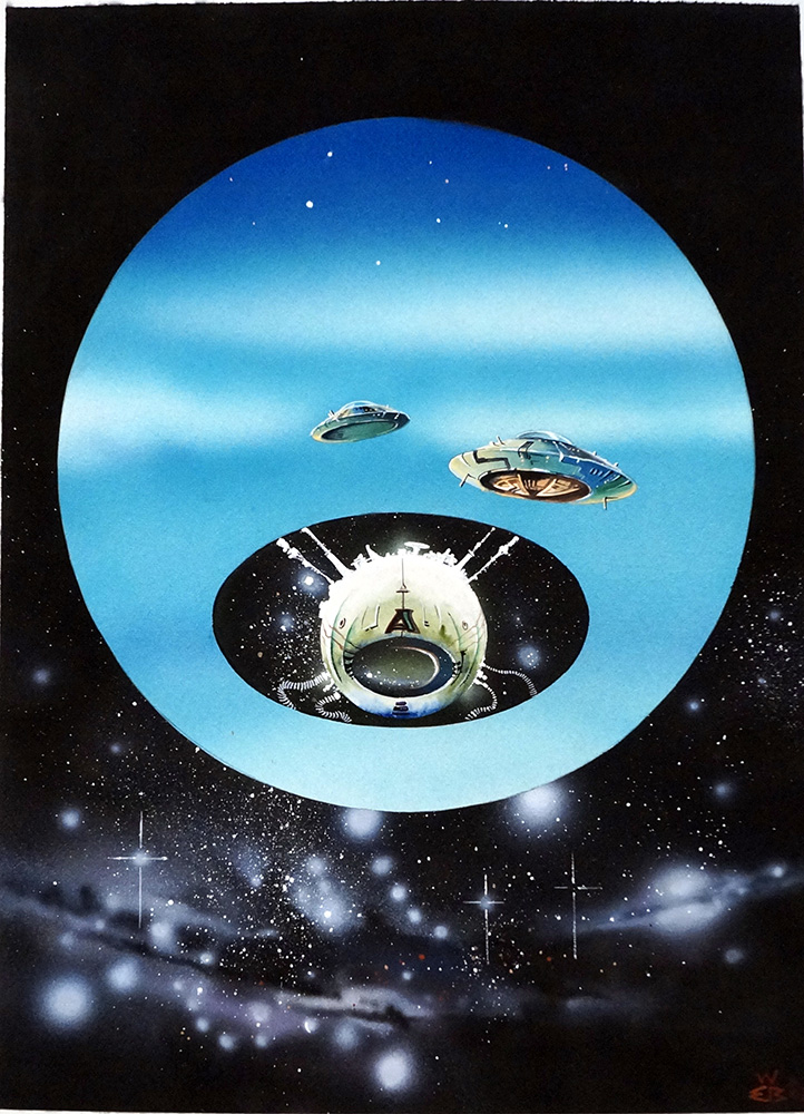 Flying Saucers cover art (Original) (Signed) art by WEB at The Illustration Art Gallery