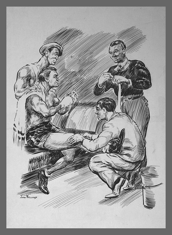 Boxing (Original) (Signed) art by John Welland Art at The Illustration Art Gallery