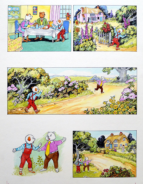 Toby and the Summer Snowmen (Original) by Doris White at The Illustration Art Gallery