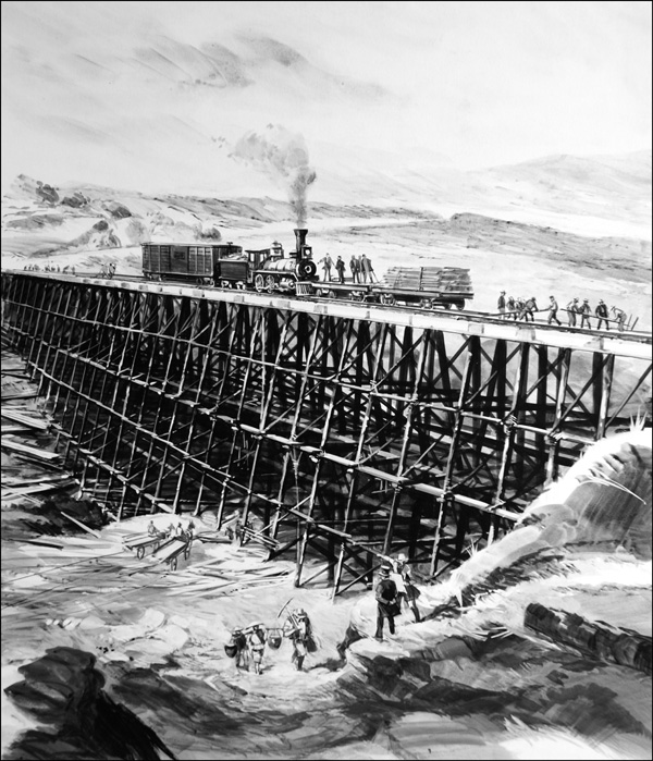 The Union Pacific Railroad (Original) by Gerry Wood at The Illustration Art Gallery