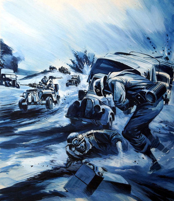Desert Warfare - World War Two (Original) by Gerry Wood Art at The Illustration Art Gallery