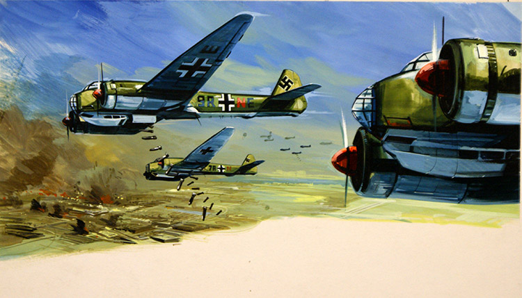 Holland 14th May 1940 (Original) by Gerry Wood Art at The Illustration Art Gallery