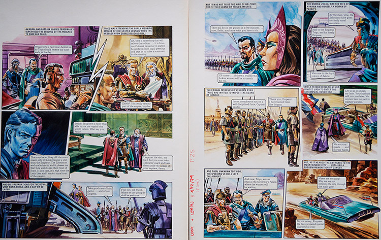 The Plot Thickens from 'More Trouble in Zabriz' (TWO pages) (Originals) by The Trigan Empire (Gerry Wood) at The Illustration Art Gallery