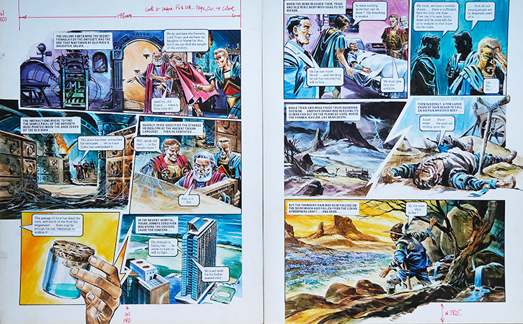 The Antidote from 'The Poisoning of Trigan's Youth' (TWO pages) (Originals) by The Trigan Empire (Gerry Wood) at The Illustration Art Gallery