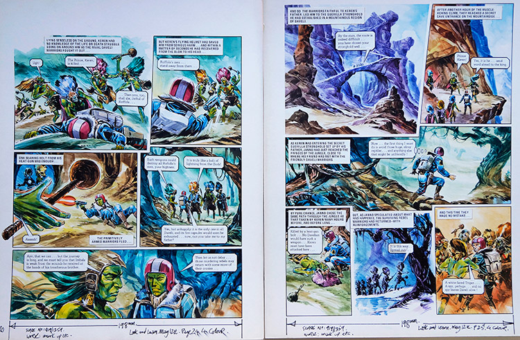 Faithful Warriors from 'Civil War in Daveli' (TWO pages) (Originals) by The Trigan Empire (Gerry Wood) at The Illustration Art Gallery