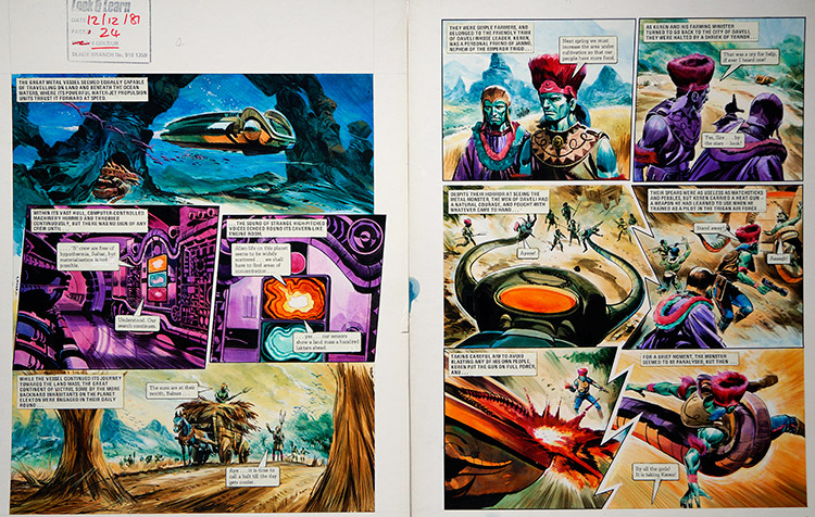 The Invisible Enemy (TWO pages) (Originals) (Signed) by The Trigan Empire (Gerry Wood) at The Illustration Art Gallery