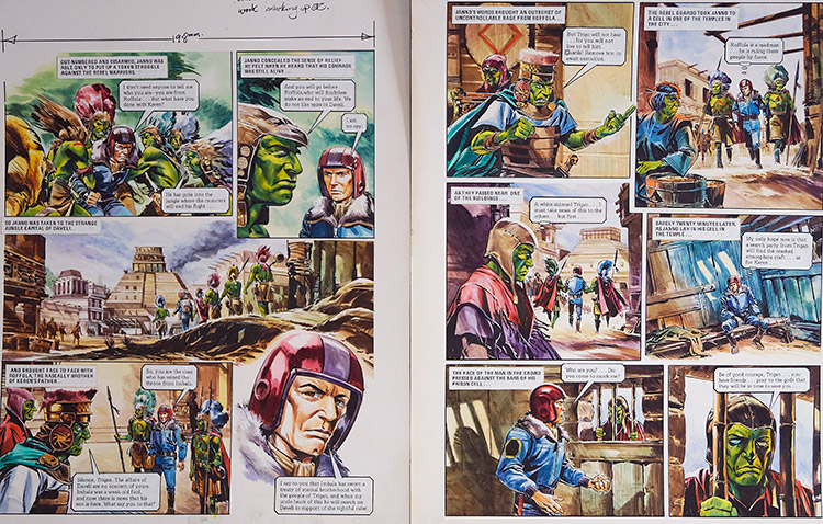 New Hope from 'Civil War in Daveli' (TWO pages) (Originals) by The Trigan Empire (Gerry Wood) at The Illustration Art Gallery