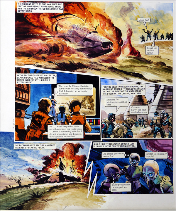 Trigan Empire - Pactian Invasion (Original) (Signed) by The Trigan Empire (Gerry Wood) at The Illustration Art Gallery