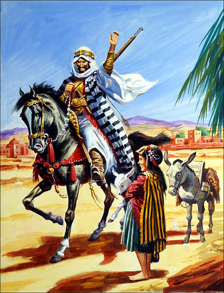 Arab Warrior (Original) art by Gerry Wood at The Illustration Art Gallery